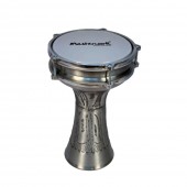 Masterwork Turkish Aluminium Relief Silver Washed - Darbuka